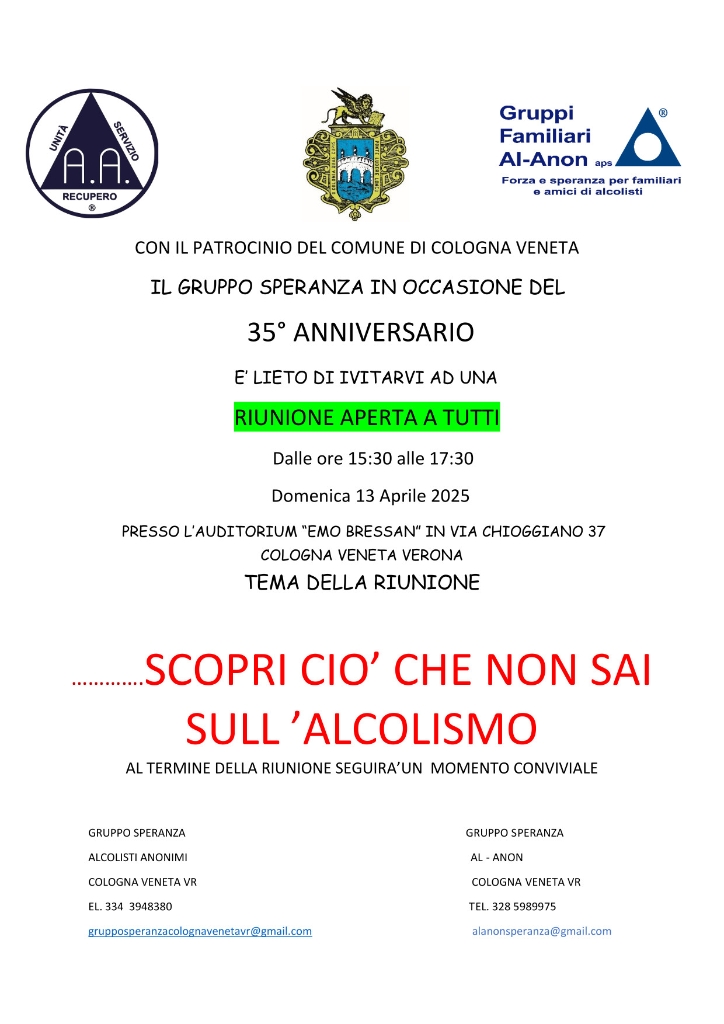 35° Anniversario "Gruppo Speranza" 2025