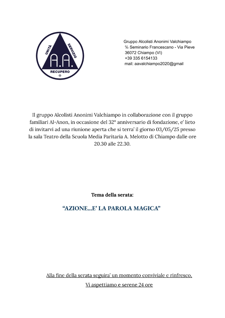 32° Anniversario "Gruppo Valchiampo" 2025